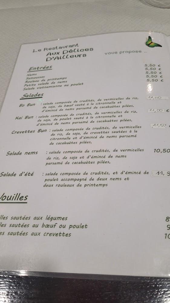 Aux Délices d'Ailleurs - Menu Image 1